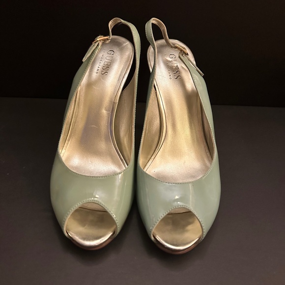 GUESS Sling-back Stiletto Peep-toe Heels - Picture 1 of 9
